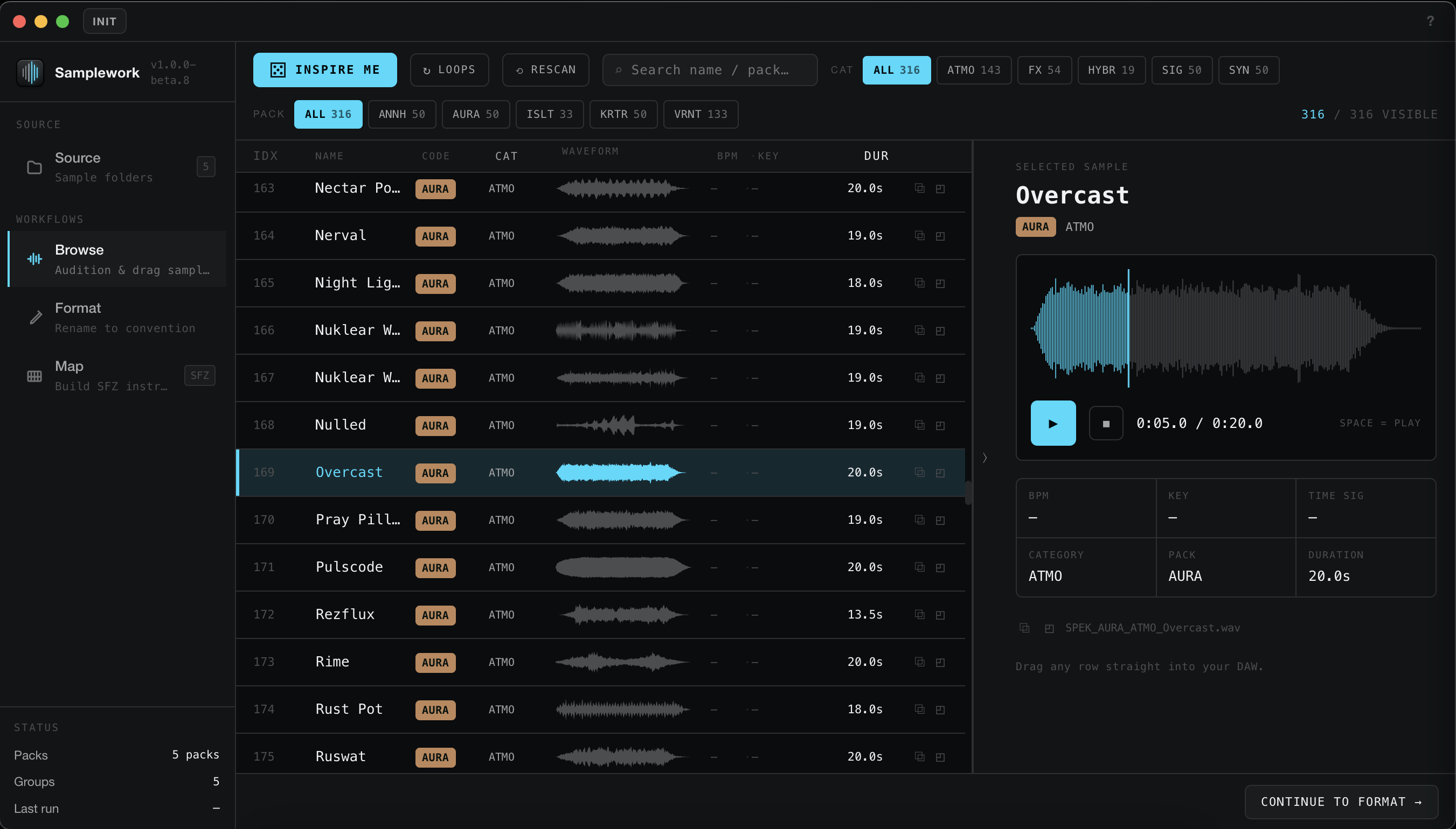 Samplework screenshot 1